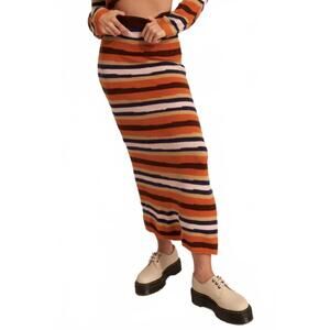 NEW CALLAHAN dahna maxi skirt in orange multi